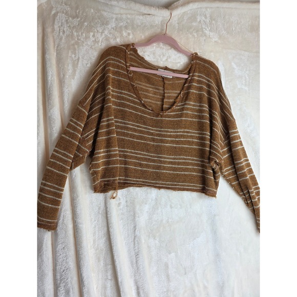 Saints & Hearts Sweaters - SAINTS &‎ HEARTS Womens Striped V Neck Cropped Sweater Size M